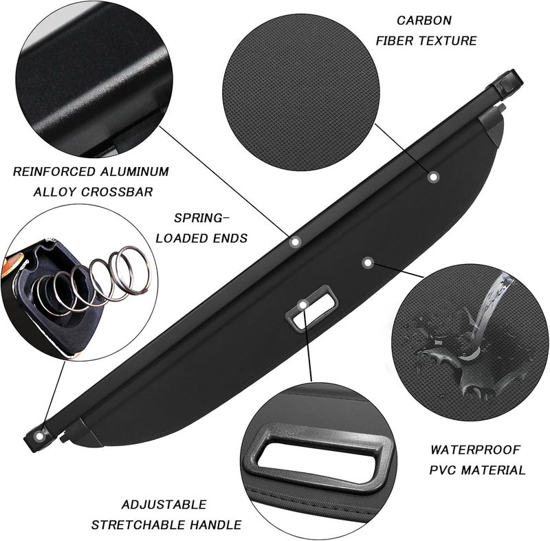 Sze Cargo Cover for Hyundai Ioniq 5 2022-2025 2026 Retractable Trunk Cover Black Rear Trunk Security Cover Shielding Shade Waterproof-New Upgrade - Image 2